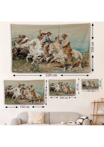 Henri Émilien Rousseau - Savaşa Hazırlanmak Duvar ÖRTÜSÜ-7110 fırsatları