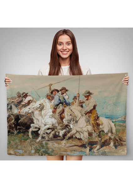 Henri Émilien Rousseau - Savaşa Hazırlanmak Duvar ÖRTÜSÜ-7110