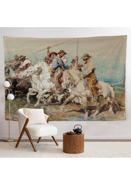 Henri Émilien Rousseau - Savaşa Hazırlanmak Duvar ÖRTÜSÜ-7110