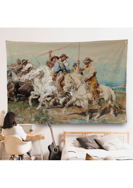 Henri Émilien Rousseau - Savaşa Hazırlanmak Duvar ÖRTÜSÜ-7110