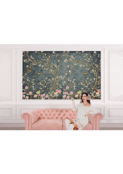 Tropical Ağaç Yaprakları ve Kuşlar Duvar KAĞIDI-5616 modelleri