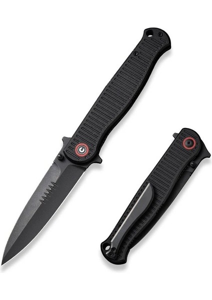 RS71 Flipper & Thumb Stud Knife All Black G10 Handle Çakı fiyatları