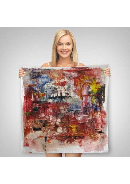 Yağlıboya Görünümlü Soyut Kanvas Duvar ÖRTÜSÜ-HALISI-5904 fiyatları