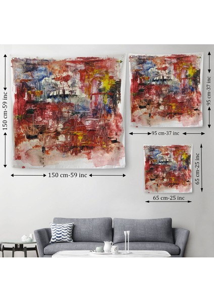 Yağlıboya Görünümlü Soyut Kanvas Duvar ÖRTÜSÜ-HALISI-5904 modelleri