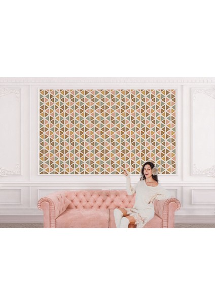 Lts SERI001 Renkli Pastel Şekiller Modern Duvar KAĞIDI-5545 modelleri