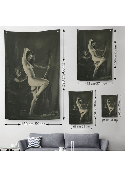 Şabat Gününe Hazırlık, William Mortensen Cadılar Bayramı - Années 1930 Duvar Örtüsü - HALISI-5282 modelleri