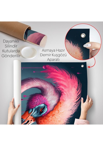 Pembe Hippi Filamingo Duvar ÖRTÜSÜ-7869 indirimleri