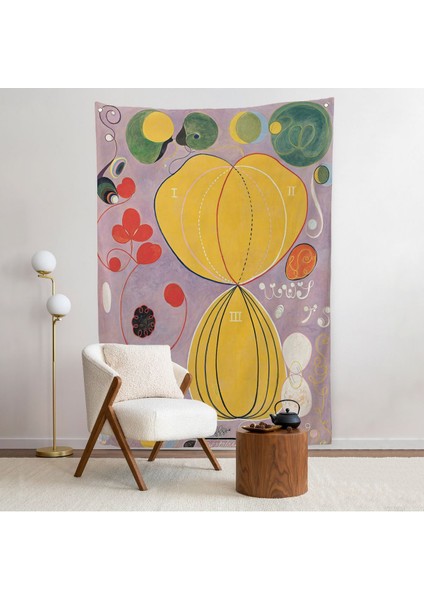 Hilma Af Klint - Renkli Soyut Duvar ÖRTÜSÜ-7315