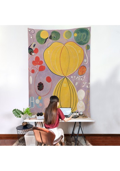 Hilma Af Klint - Renkli Soyut Duvar ÖRTÜSÜ-7315