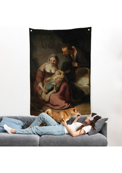 Rembrandt - Kutsal Aile Duvar Örtüsü - The Holy FAMILY-7431