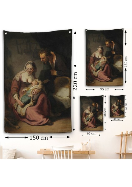 Rembrandt - Kutsal Aile Duvar Örtüsü - The Holy FAMILY-7431 fırsatları