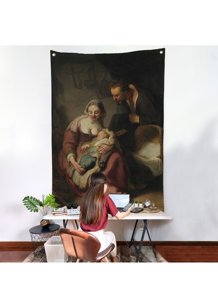 Rembrandt - Kutsal Aile Duvar Örtüsü - The Holy FAMILY-7431