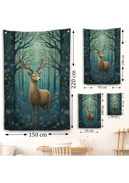 Suluboya Geyik Duvar ÖRTÜSÜ-7524 fırsatları