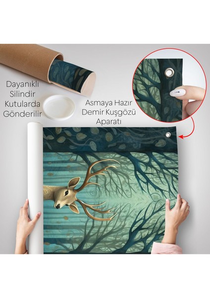 Suluboya Geyik Duvar ÖRTÜSÜ-7524 indirimleri