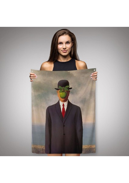 Renee Magritte'in Adamın Oğlu Isimli Eseri Duvar Örtüsü - HALISI-5132 fiyatları