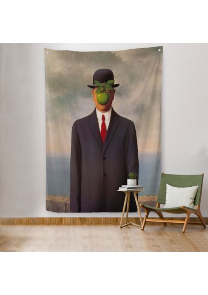 Renee Magritte'in Adamın Oğlu Isimli Eseri Duvar Örtüsü - HALISI-5132