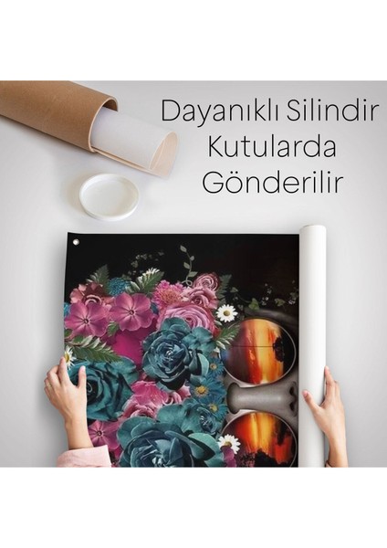 Renkli Çiçekler Ile Güzel Kadın Dekoratif Duvar Örtüsü - Halısı -6188 indirimleri