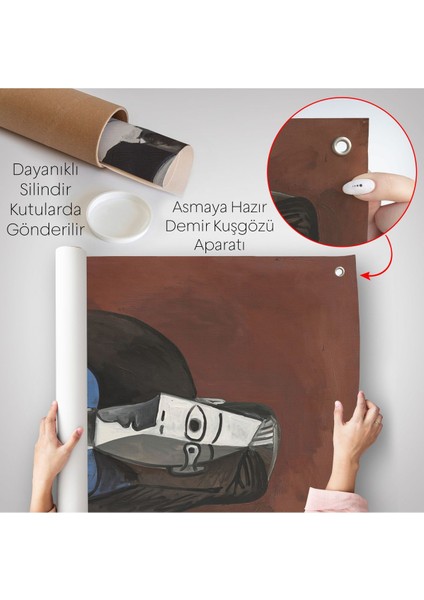 Pablo Picasso - Koltukta Oturan Soyut Kadın Duvar ÖRTÜSÜ-7296 indirimleri