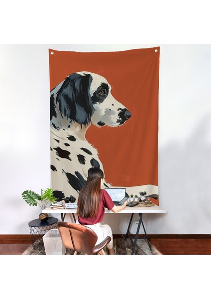 Sevimli Dalmaçyalı Köpek Duvar ÖRTÜSÜ-7578