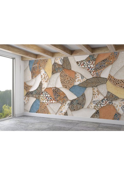 Kırık Mermer Parçaları Desenli Duvar KAĞIDI-5765 fiyatları