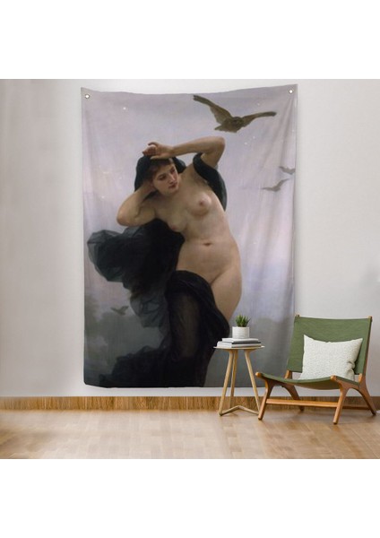 William-Adolphe Bouguereau The Night Duvar Örtüsü - HALISI-6066