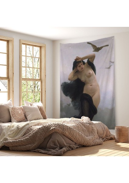 William-Adolphe Bouguereau The Night Duvar Örtüsü - HALISI-6066