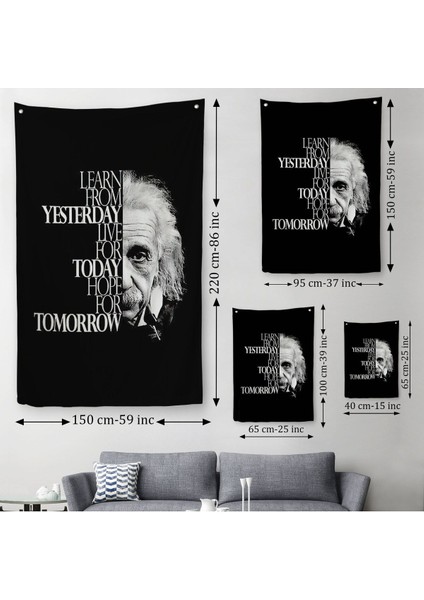 Dünden Öğrenin Bugünü Yaşayın Yarını Umut Edin Duvar Örtüsü - Halısı, Albert EINSTEIN-5275 modelleri