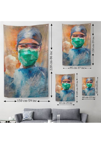 19DÖVÜŞEN Soyut Hemşire, Tıbbi Soyut Duvar Örtüsü - Halısı -5246 modelleri