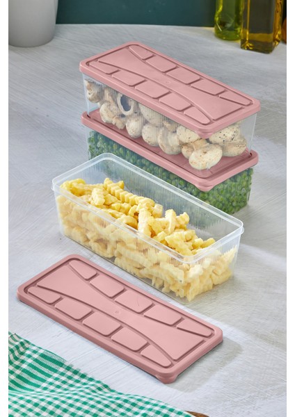 Saklama Kabı 3 Adet 2000 ml Pembe fiyatları