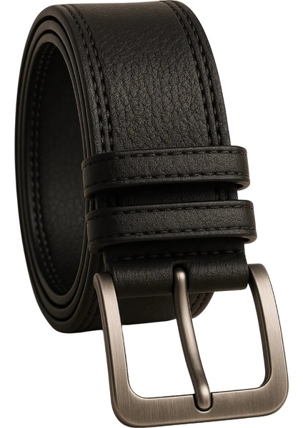 Erkek Kemer Siyah 2'li Kot ve Kumaş Pantolon Kemeri indirimleri