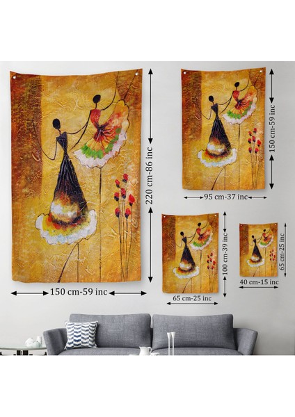 Dans Eden Kadınlar Duvar Örtüsü - HALISI-5924 modelleri