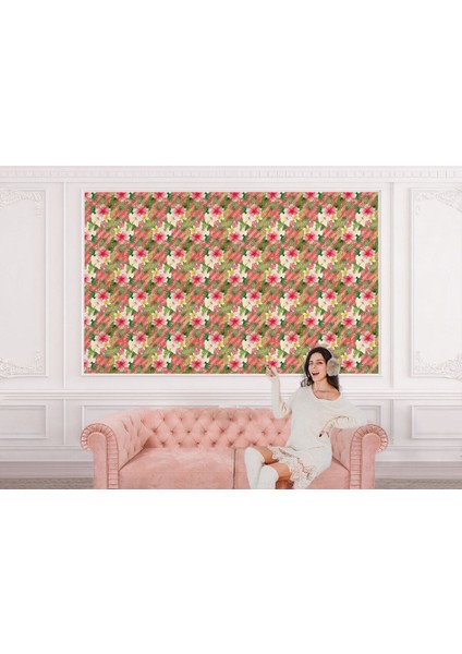 Çiçek ve Yaprak Desenli Duvar KAĞIDI-5578 modelleri