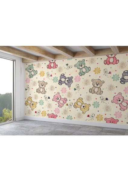 DK001 Seri Ayıcık Desenli Duvar KAĞIDI-5706 fiyatları