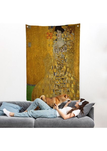 Gustav Klimt - Adele Bloch-Bauer I'in Portre Duvar ÖRTÜSÜ-7378