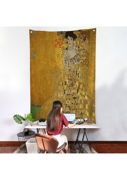 Gustav Klimt - Adele Bloch-Bauer I'in Portre Duvar ÖRTÜSÜ-7378