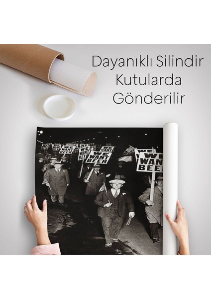 Olağandışı 1931 Yasak Protesto Fotoğrafı Kanvas Duvar ÖRTÜSÜ-HALISI-5336 indirimleri