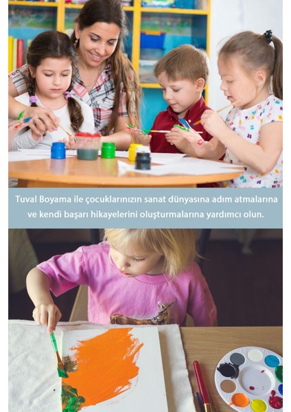 Sevimli Pembe Flamingo, Çocuk Eğitici Tuval Boyama Hobi SETI-9120