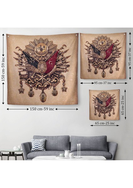 Osmanlı Tuğrası Dekoratif Kanvas Duvar ÖRTÜSÜ-HALISI-5804 modelleri