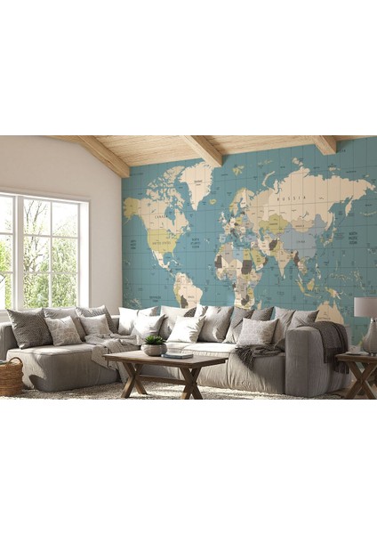 Hg Ingilizce Dünya Haritası Duvar KAĞIDI-1070 fiyatları
