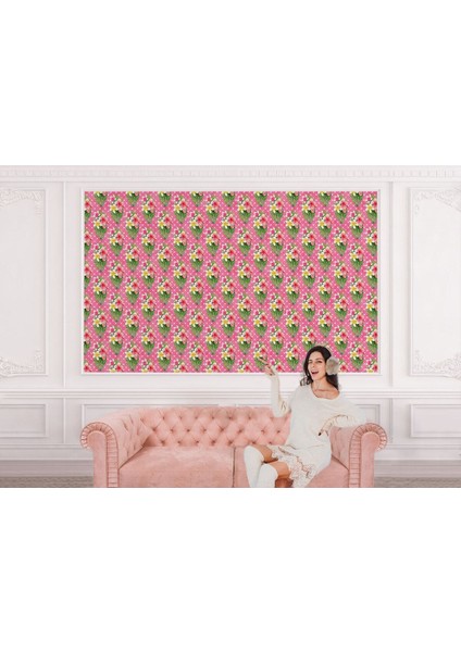 Çiçek ve Yaprak Desenli Duvar KAĞIDI-5582 modelleri