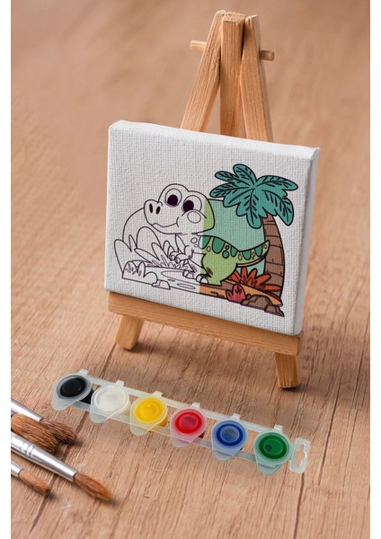 Sevimli Denizkızı ve Pembe Yunus, Çocuk Eğitici Tuval Boyama SETI-9186