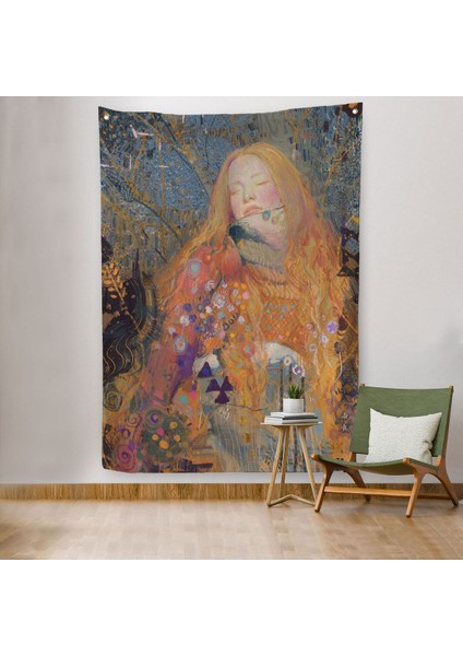 Sarışın Güzel Kadın Duvar Örtüsü - HALISI-6100