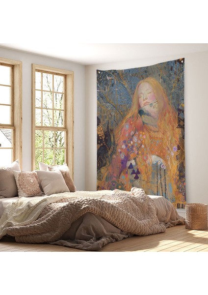 Sarışın Güzel Kadın Duvar Örtüsü - HALISI-6100