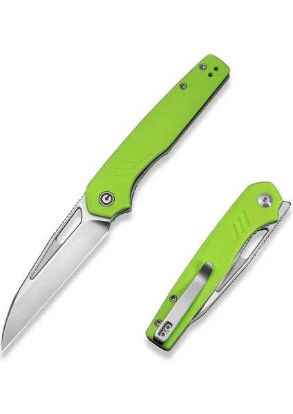 Guile Front Flipper & Thumb Hole Knife Green G10 Handle Satin Finished Çakı fiyatları