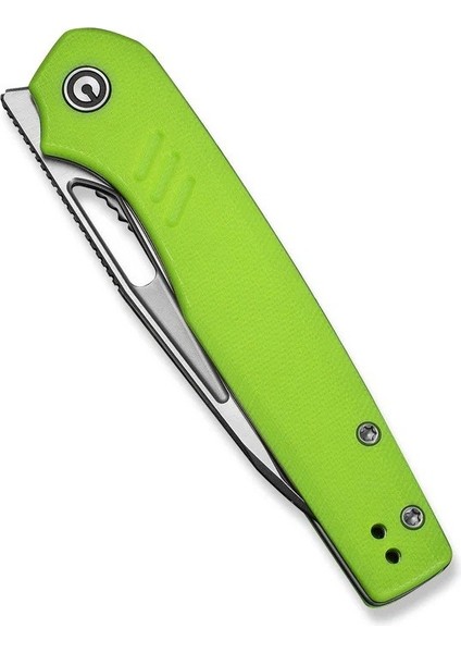 Guile Front Flipper & Thumb Hole Knife Green G10 Handle Satin Finished Çakı indirimleri