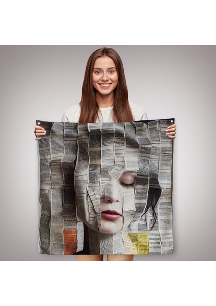 Gazete ve Dergilerden Kadın Duvar ÖRTÜSÜ-8365