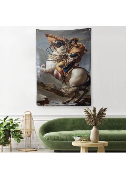 Bonaparte Franchissant Le Grand-Saint-Bernard Duvar Örtüsü - HALISI-6296