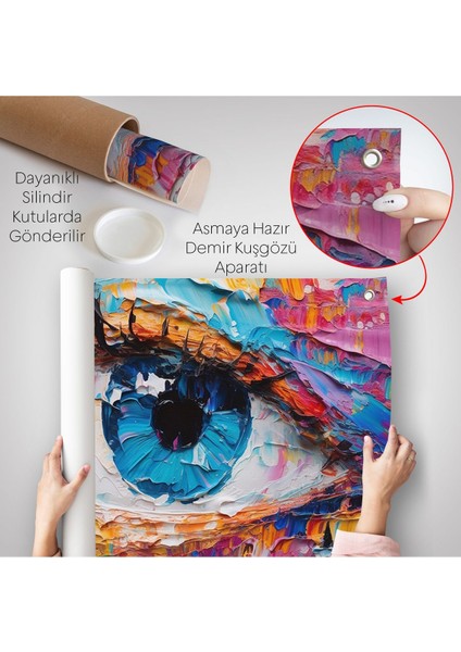 Gözün Renkli Soyut Duvar ÖRTÜSÜ-7240 indirimleri