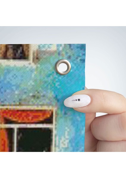 Renkli Hollanda Evleri Kanvas Duvar ÖRTÜSÜ-HALISI-5865 fırsatları