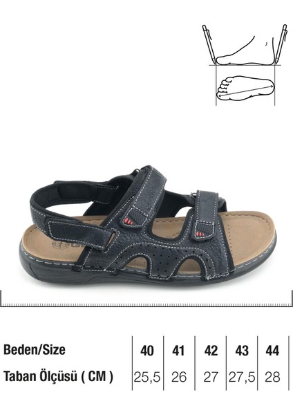 Yazlık Erkek Üstten ve Bilekten Cırt Cırtlı Ayarlanabilir Suni Deri Rahat Taban Günlük Sandalet fiyatları